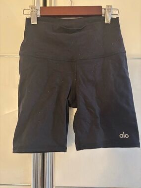 ALO Yoga Black High-Rise Bike Shorts